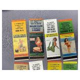 Vintage Pin-Up Advertising Matchbooks Collection - 12 Pieces