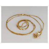 14k Gold Italian Necklace 1.15g