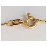 14k Gold Italian Necklace 1.15g