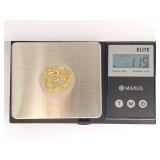 14k Gold Italian Necklace 1.15g