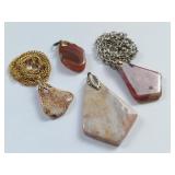 Brazilian and Carnelian Agate Jewelry Lot - Earrings & Pendants