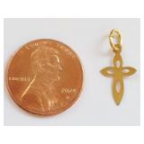 14k Gold Cross Pendant 0.16g