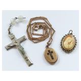 Vintage Religious Christian Cross Rosaries & Pendants Collection