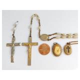 Vintage Religious Christian Cross Rosaries & Pendants Collection