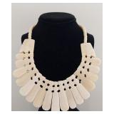 Unique Handmade Bone Necklace with Bead Detailing