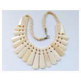 Unique Handmade Bone Necklace with Bead Detailing