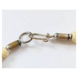 Unique Handmade Bone Necklace with Bead Detailing