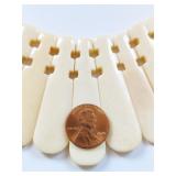 Unique Handmade Bone Necklace with Bead Detailing