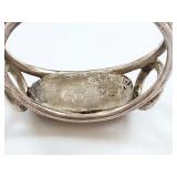 Set of 4 .800 Mexican Silver Rings with Gemstone Inlays