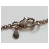 Sterling Silver Necklace with Interlocking Rings - 16", 5.55g