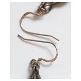 Sterling Silver Feather Design Dangle Earrings