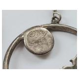 Sterling Silver Wolf Earrings 10.96g - Missing French Hook