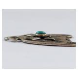 Sterling Silver Pendant with Turquoise Accent