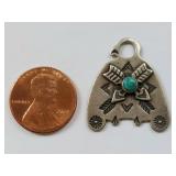 Sterling Silver Pendant with Turquoise Accent