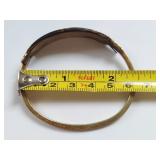 Vintage Alpaca Mexico Bracelet with Inlay Design