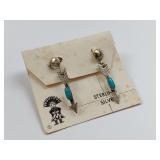 Sterling Silver Turquoise Drop Earrings