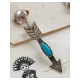 Sterling Silver Turquoise Drop Earrings