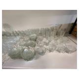 Vintage Iris & Herringbone Crystal Dinnerware Set - 185 Pieces