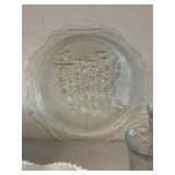 Vintage Iris & Herringbone Crystal Dinnerware Set - 185 Pieces