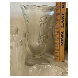 Vintage Iris & Herringbone Crystal Dinnerware Set - 185 Pieces