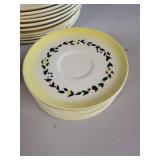 Vintage Farmhouse Dinnerware Set with Rooster and Barn Motif - 22 Pieces