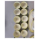 Vintage Farmhouse Dinnerware Set with Rooster and Barn Motif - 22 Pieces