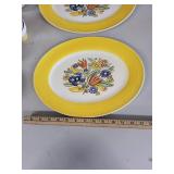American Limoges Triumph Bermuda-T Dinnerware Set with Yellow Floral Pattern