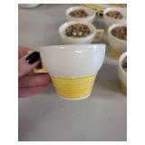 American Limoges Triumph Bermuda-T Dinnerware Set with Yellow Floral Pattern