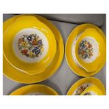 American Limoges Triumph Bermuda-T Dinnerware Set with Yellow Floral Pattern