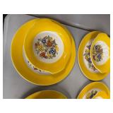 American Limoges Triumph Bermuda-T Dinnerware Set with Yellow Floral Pattern
