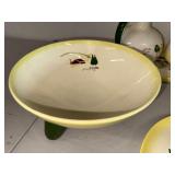 Vintage Farmhouse Dinnerware Set with Rooster and Barn Motif - 22 Pieces