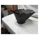 Vintage Coal Scuttle with Scoop - Rustic Home Decor