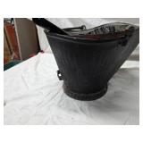Vintage Coal Scuttle with Scoop - Rustic Home Decor