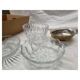 Set of 5 Decorative Glass Bowls & Abalone Shell Dish