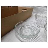 Set of 5 Decorative Glass Bowls & Abalone Shell Dish