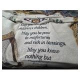 Decorative Irish Blessing Throw & Colorful Floral Quilt Set