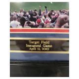 Framed Target Field Inaugural Game Panoramic Photo 43x18 Minnesota Twins
