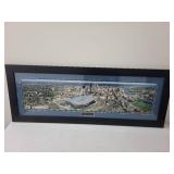 Panoramic Framed Aerial Photo of US Bank Stadium Minneapolis 43x16