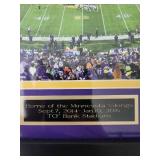 Framed Minnesota Vikings Panoramic TCF Bank Stadium 2016 Photo, 43x16 Inches