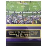 Framed Minnesota Vikings Panoramic Stadium Photo TCF Bank Stadium 2014-2016