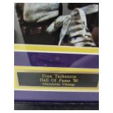 Framed Fran Tarkenton Hall of Fame 