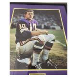 Framed Fran Tarkenton Hall of Fame 
