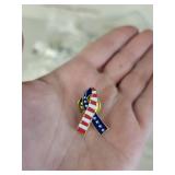 Large Lot of Patriotic American Flag Lapel Pins and Twin Towers Memorial Pins