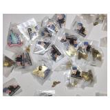 Collection of Patriotic Lapel Pins and God Bless America Stickers