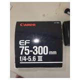 Canon EOS Rebel Ti 35mm SLR Camera with EF 75-300mm Lens and Accessories