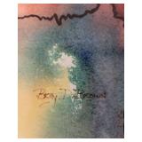 Framed Watercolor Artwork by Betty DaBman Featuring Kokopelli Motif