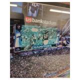 Framed Super Bowl LII Panorama Photo Eagles Champions 42x16 in