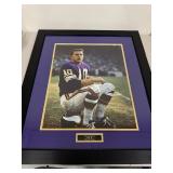 Framed Fran Tarkenton Minnesota Vikings HOF 86 Photo 25x29