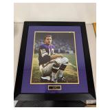Framed Fran Tarkenton Minnesota Vikings HOF 86 Photo 25x29