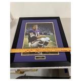 Framed Fran Tarkenton Minnesota Vikings HOF 86 Photo 25x29